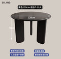 实木纯黑餐桌1.2m